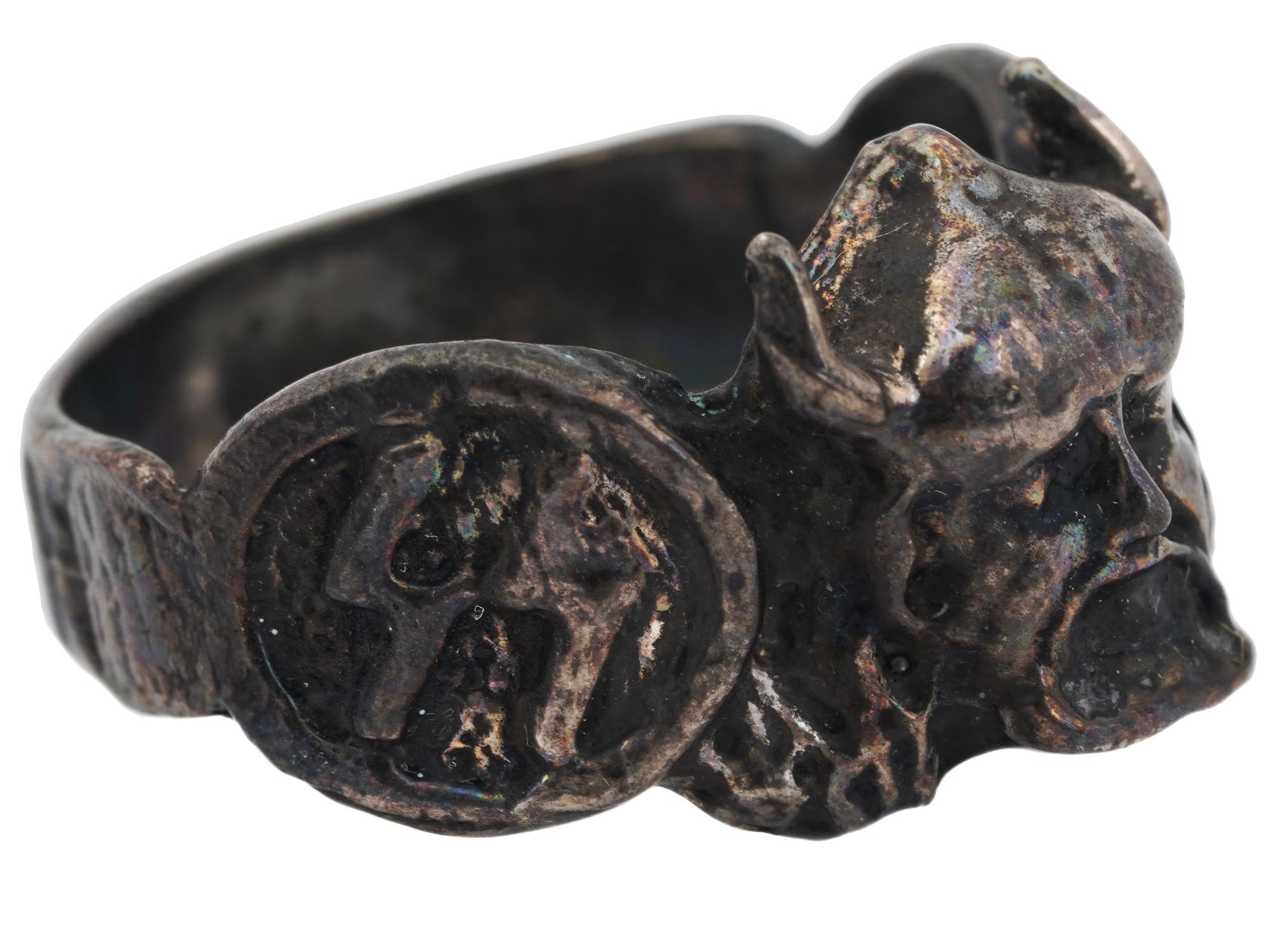 NAZI GERMAN WAFFEN SS SILVER WIKING DIVISION RING PIC-2